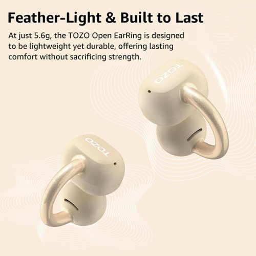 TOZO OpenEarRing True Open Ear Headphones, Lightweight