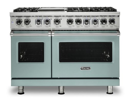 Viking - 5-Series Dual Fuel Self-Clean 48"W Sealed Burner Range - Splash-Front_Standard 