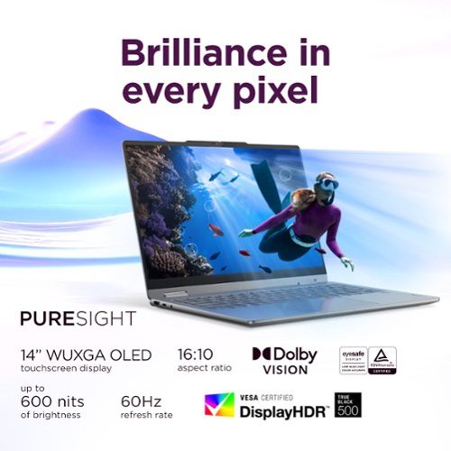 Lenovo Yoga 7i 2-in-1 - Copilot+ PC - 14 2K OLED Touchscreen Laptop  - Intel Core Ultra 7 Processor - 16GB Memory - 1TB SSD - Luna Grey WORLDWIDE DELIVERY