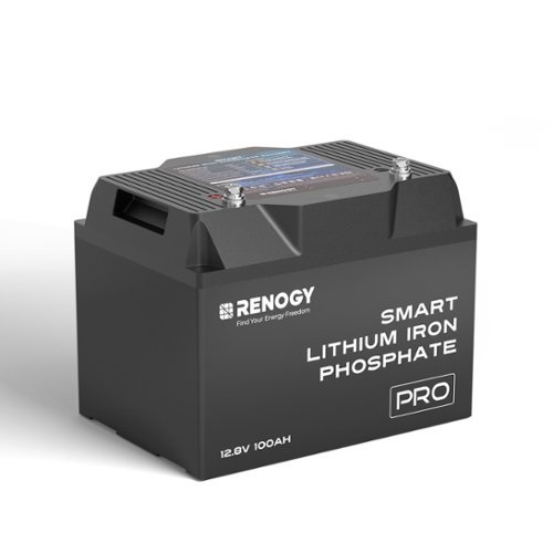 Renogy - 12V 100Ah Pro Smart Lithium Iron Phosphate Battery w/Bluetooth & Self-heating Function