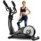 Pooboo - Elliptical machine With 16 resistance levels and LCD display, Silent Elliptical Trainer For Home, 350LBS weight capacity - Silver-Front_Standard
