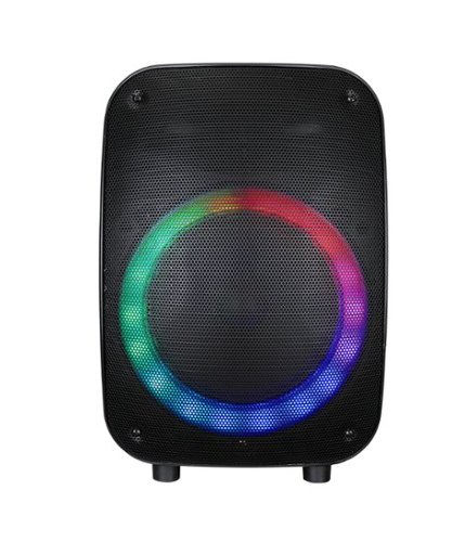 QFX - 8" BT Speaker BT Recharge Wedge Design - Black-Front_Standard 