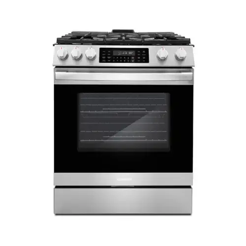 Front. COSMO - COS-GRC305KTD 30 in. Lumin Collection 6.1 cu. ft. Gas Range with 5 Burners, Convection Oven, Self Clean, Air Fry - Stainless Steel.