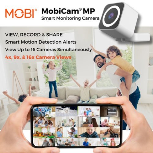 MOBI Cam MP Smart Baby & Nursery Monitoring Camera, Indoor Security Camera w/ Dual Band WiFi, Night Vision & BLE Connectivity - White WHERE TO BUY