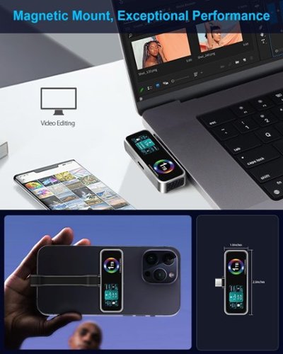 TWOPAN Magnetic Portable SSD for ProRes 4K 60fps Video Recording, 1TB External Storage for USB-C Devices iPhone Android Laptop - Black WHERE TO BUY