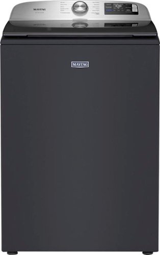 Maytag - 5.3 Cu. Ft. Smart Top Load Impeller Washer with Extra Power and Sanitize Cycle with Oxi - Midnight Steel