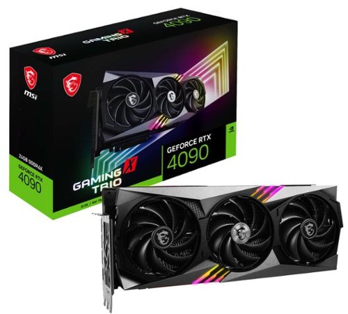 MSI - NVIDIA GeForce RTX 4090 GAMING X TRIO 24G 24GB DDR6X PCI Express 4.0 Graphics Card - Black-Front_Standard 