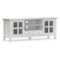 Simpli Home - Acadian 60W Low TV Stand with Drawers, Glass Doors and Shelves - White-Front_Standard