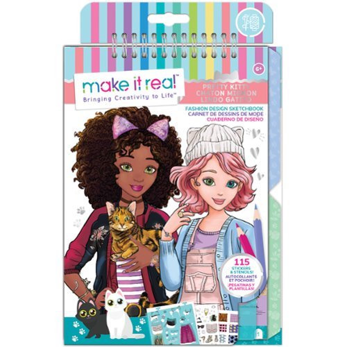 Make It Real - Make It Real: Pretty Kitty Fashion Design Sketchbook W/ 115 Stickers & Stencils