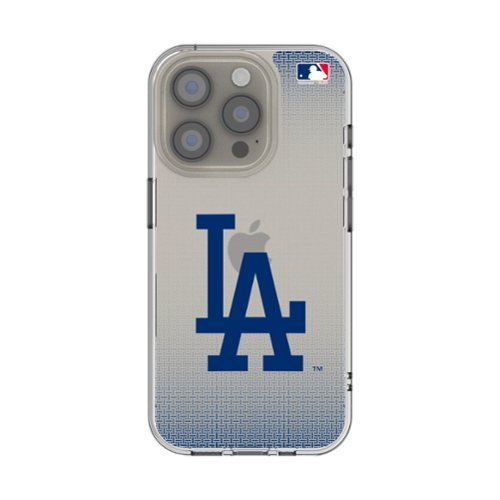 Keyscaper - MLB - Los Angeles Dodgers Linen Logo iPhone Clear Case - 16e - Multicolor-Front_Standard 