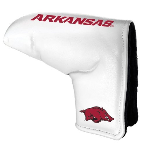 Team Golf - Arkansas Razorbacks Tour Blade Putter Cover - White-Front_Standard 