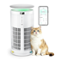 Yaber Pet - Yaber HEPA Air Purifier for Home Pets, Auto Mode PM2.5 VOC Monitor with Lights,for Home Large Room up to 2,410 ft² - White-Front_Standard