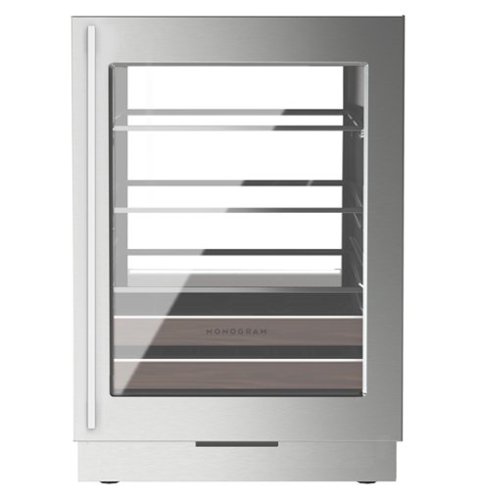 Monogram - 13-Bottle Built-In Wine Refrigerator with Illuminated Interior - Custom Panel Ready