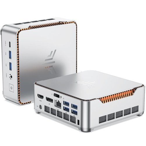Kamrui - P2 Mini PC AMD Ryzen 3 4300U(Up to 3.7 GHz) Mini Computers 16GB RAM 512GB SSD WiFi BT Triple 4K Display - Silver-Front_Standard 