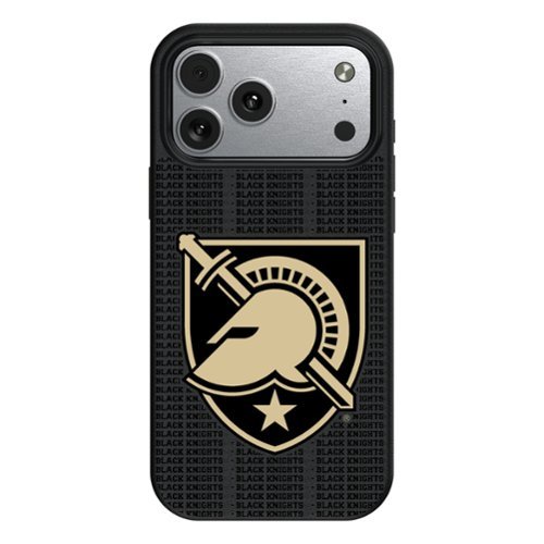 Keyscaper - NCAA - Army Black Knights - Army Knights Primary Logo iPhone Magnetic Bump Case - 16 Pro Max - Black-Front_Standard 