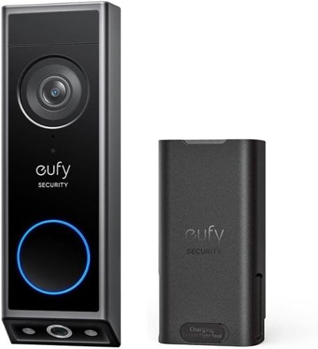 eufy - Video Doorbell E340, Dual Cameras, 2K Full HD, Battery Powered, Rechargeable, No Monthly Fee - Black-Front_Standard 