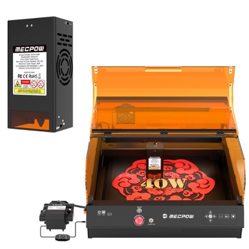 Mecpow - X4 Pro Dual Laser Engraver & B40W Module Combo Set, High-Speed Cutting & Precision Engraving for Wood Metal Acrylic-Front_Standard 