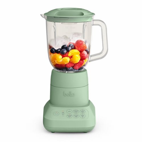 Bella - Fits-anywhere Kitchenware: Flip & Store 48-oz. Blender, 450W & 10 Speed Settings - Seaglass-Front_Standard 