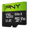 PNY - 128GB Elite-X Class 10 U3 V30 A1 microSDXC Flash Memory Card-Front_Standard