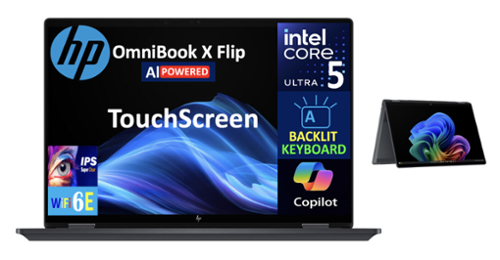 HP - OmniBook 2-in-1 Laptop 16.0 WUXGA Display (Intel Ultra 5-226v, 16GB LPDDR5X, 512GB SSD, Win 11 Home) - Eclipse Gray-Front_Standard 