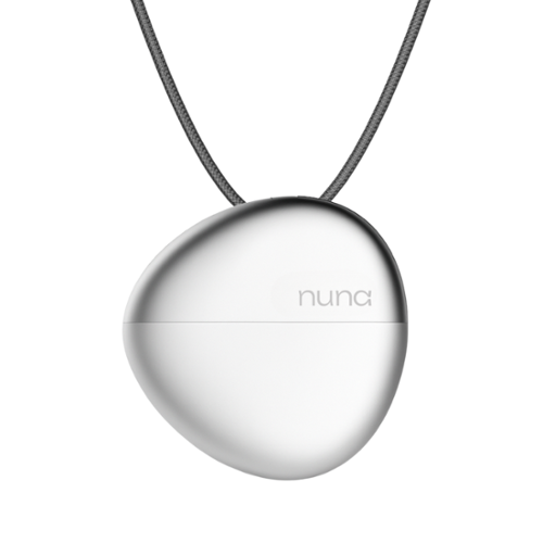 Nuna - Pendant Emotion Tracking Necklace with Mood Visualization, Auto-Journaling and Meditation Support - Silver - (2025)-Front_Standard 