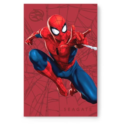 Seagate Spider-Man SE FireCuda 2TB External USB 3.2 Gen 1 Hard Drive with White LED Lighting - Red INTERNATIONAL SHIPPING
