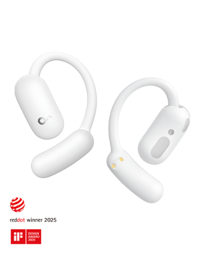 Soundcore - by Anker AeroFit 2 Open-Ear Headphones with Adjustable Ear Hooks - White-Front_Standard 