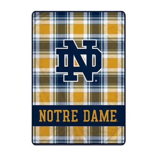 Pegasus - Notre Dame Fighting Irish 66" x 95" Oversized Plaid FAN-mily Ultra Cozy Blanket - Multicolor-Front_Standard 