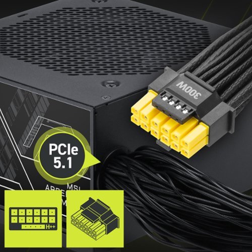 MSI MAG A650BN PCIE5 III 650W 80 PLUS Bronze Non-Modular ATX 3.1 & PCIe 5.1 Ready Power Supply - Black GLOBAL SHIPPING
