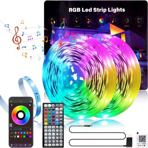 PARKER SLATER - 200ft LED strip lights for bedroom, color-changing indoor lighting with music sync, app and remote control - RGB-Front_Standard 