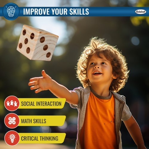 Bolaball : Giant Wooden Dice Set With Carry Bag, Outdoor & Indoor, Ages 13+ HOW TO BUY