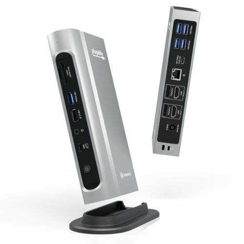 Plugable - 16-in-1 Thunderbolt 4 Dock with 100W Charging, 4K Quad Monitor Setup for Thunderbolt 4 Windows Laptops-Front_Standard 