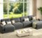 Dyonery - 158" Extra Large Modular Sectional Sofa, CHENILLE Fabric, , Tool-Free Assembly,Gray - Gray-Front_Standard