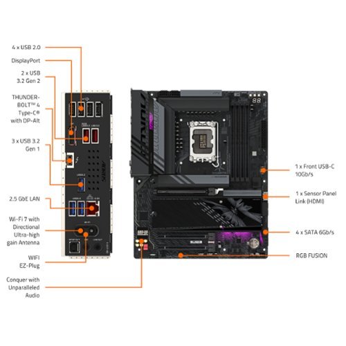 GIGABYTE Z890 AORUS ELITE WIFI7 (Socket LGA 1851) Intel Z890 ATX DDR5 Wi-Fi 7 Motherboard - Black WHERE TO BUY