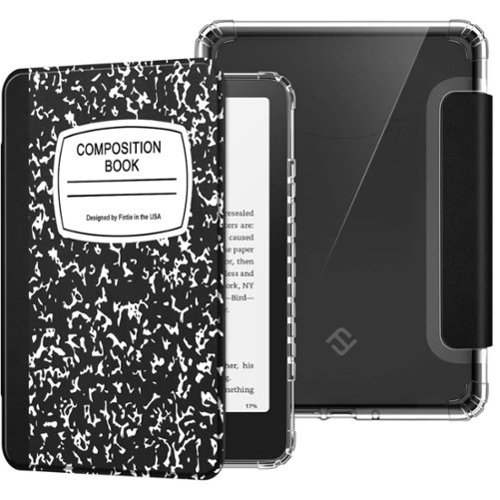 Kitcheniva - Soft Transparent Case For 7 Inch Kindle Paperwhite 12th 2024 Protective Shell - Black And White-Front_Standard 