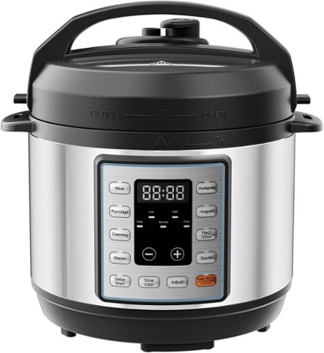 Sweet - 3QT Electric Pressure Cooker, 10-in-1 Multi Cooker, Small Programmable Stainless Steel Pot and Ceramic Inner Pot - Silver-Front_Standard 