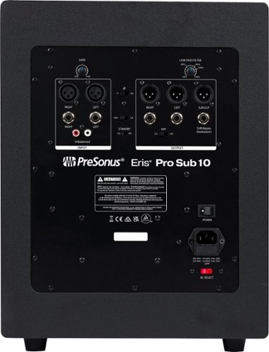 PreSonus Studio Monitors ERIS PRO SUB 10 - Black WORLDWIDE DELIVERY