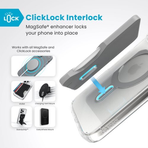Speck Presidio Perfect Clear ClickLock Case with MagSafe for Apple iPhone 16 Pro Max - Clear/Chrome WHERE TO BUY