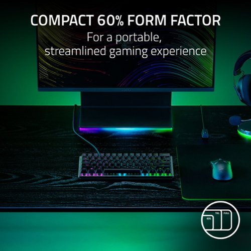 Razer Huntsman V3 Pro Mini 60% Wired Analog Optical Gaming Keyboard with Snap Tap - Black BUY IN MIDDLE EAST