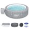 Coleman - Sicily AirJet Round Inflatable Hot Tub with EnergySense Cover, Grey - Gray-Front_Standard