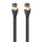 AudioQuest - Pearl RJ/E 2.5' Digital Ethernet Cable with RJ45 to RJ45 Connectors - Black/Gray Stripes-Front_Standard