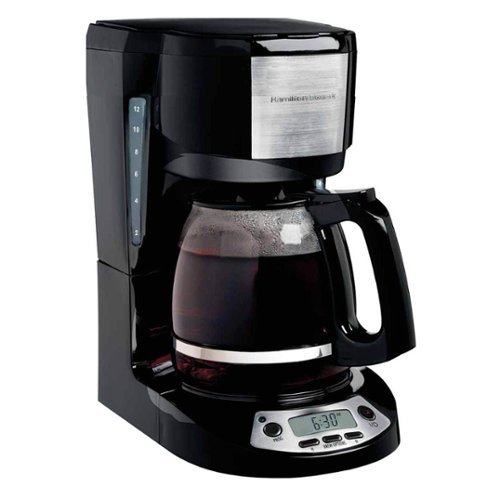 Hamilton Beach - 12 Cup Programmable Coffee Maker - Black-Front_Standard 