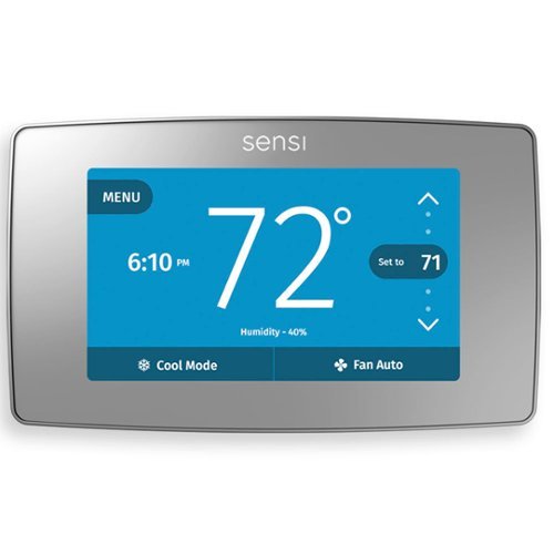 Copeland - Sensi Touch Smart Programmable Wi-Fi Thermostat- Works with Alexa, C-Wire Required - Silver-Front_Standard 