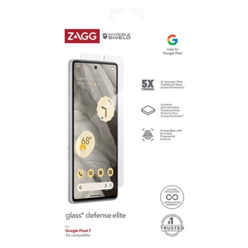 ZAGG InvisibleShield Glass+ Defense Elite Screen Protector for Google Pixel 7 - Clear GLOBAL SHIPPING