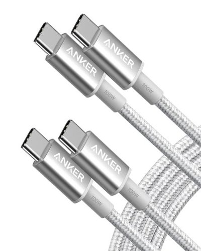 Anker - USB C to USB C Cable (6FT, 2Pack) - Silver-Front_Standard 