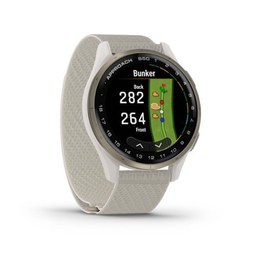 Garmin Approach S50 GPS Smartwatch 43mm Anodized Aluminum - Cream Gold Aluminum Bezel with Nylon Band WHERE TO BUY