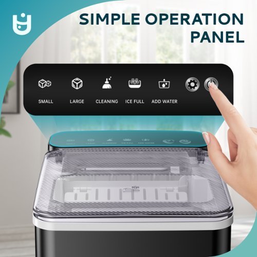 Euhomy Ice Maker Countertop, Portable Bullet Ice Machine with Self