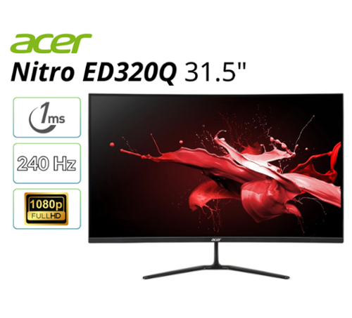 Acer - Refurbished Excellent - Nitro ED320Q X2 31.5" LCD Gaming Monitor 240Hz 1920x1080 Full HD - Black-Front_Standard 