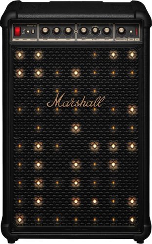 Marshall - Bromley 750 Portable Wireless Party Speaker with Bluetooth / 3.5 mm Auxiliary / RCA / Microphone Inputs and LED Lights - Black/Brass-Front_Standard 