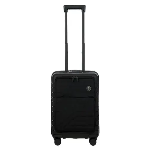 Front. Bric's - Bric's B|Y Ulisse 21" Expandable Spinner w/Pocket, Black - Black.